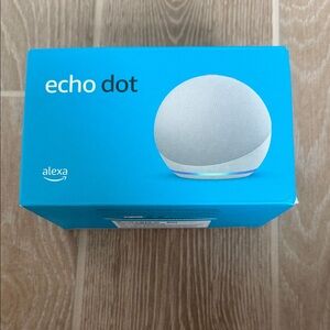 Amazon Echo Dot in Blue and White